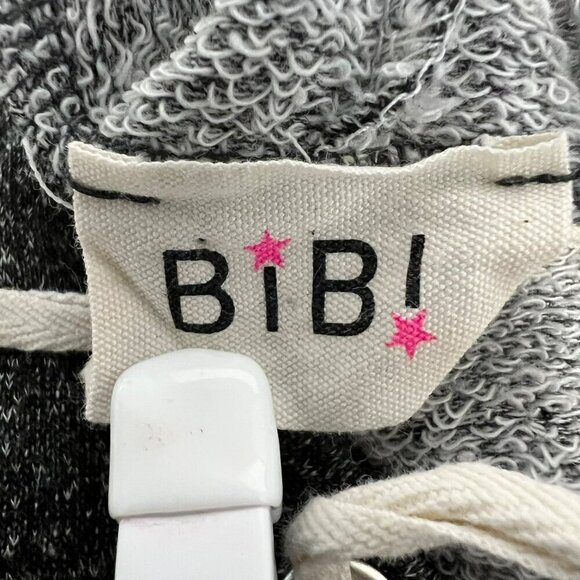 Bibi Womens Lace Up Front Long Sleeve Hoodie Gray Size Large - Picture 7 of 8